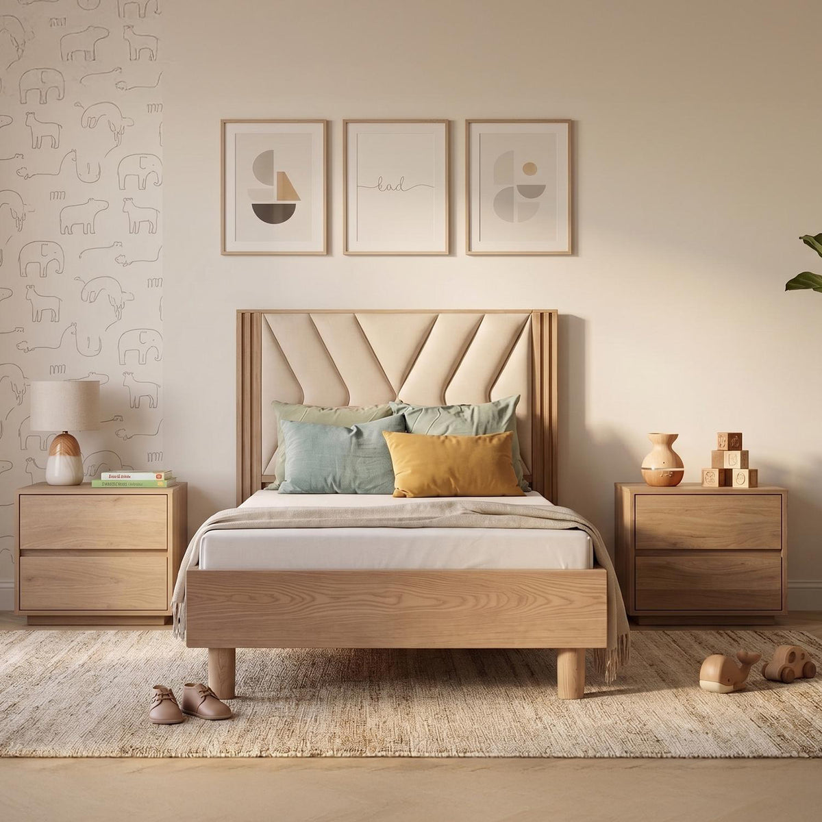 Cama Cuna 1.00 Artemisa Marfil, Natural