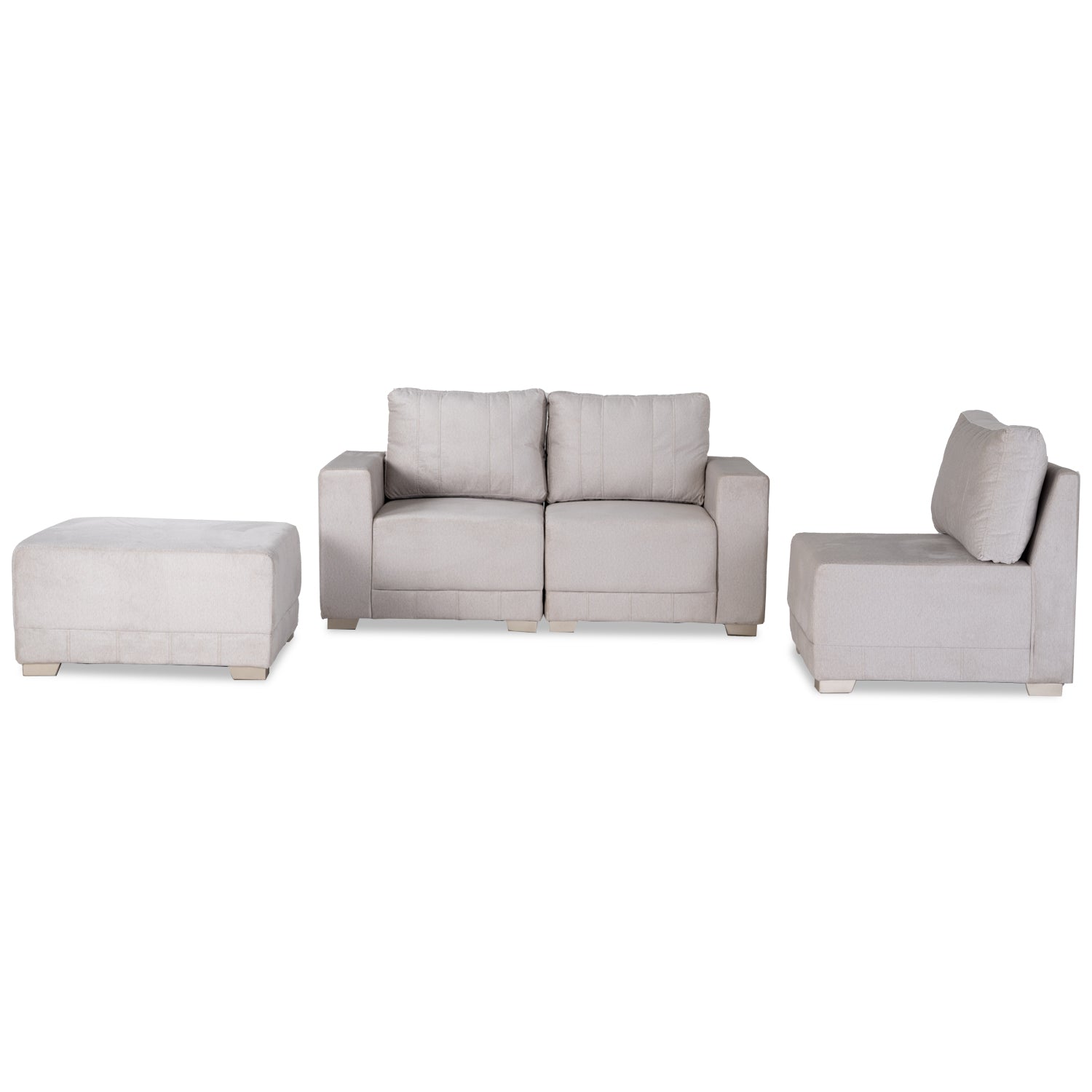 Juego De Sala Andora Velvet Suprema Sand, Champaña 240