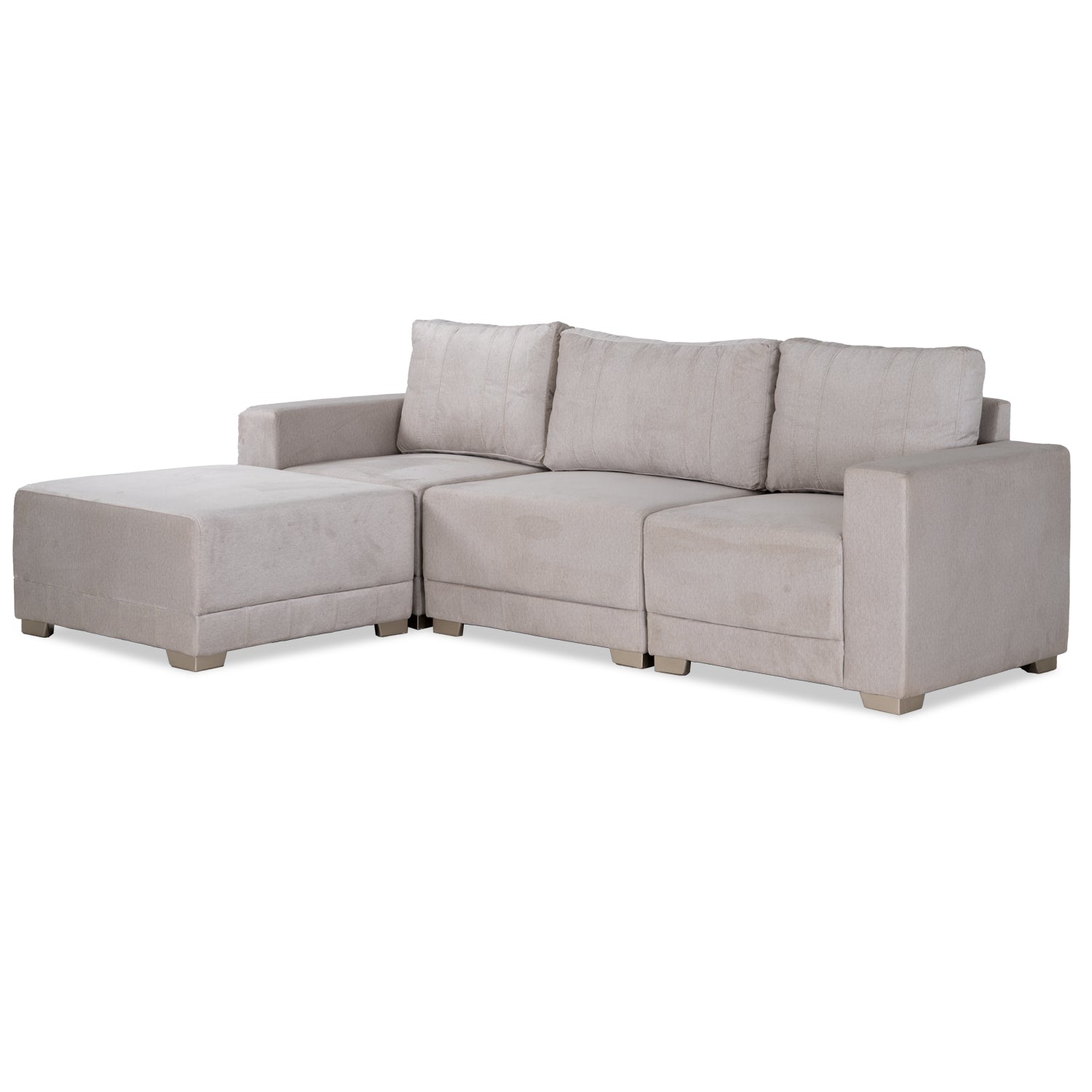 Juego De Sala Andora Velvet Suprema Sand, Champaña 240