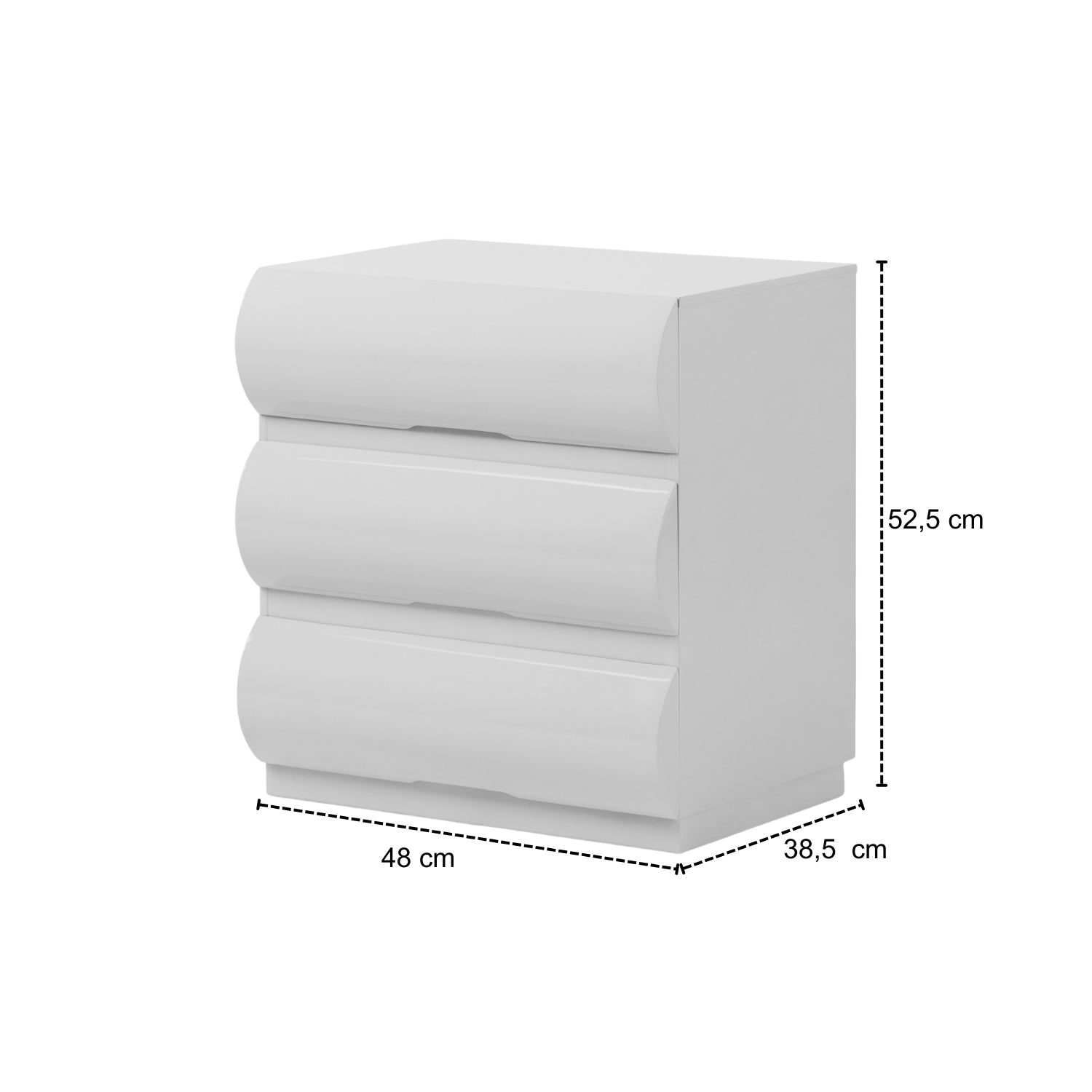 Mesa de Noche Sienna 3 Gavetas, Capuchino