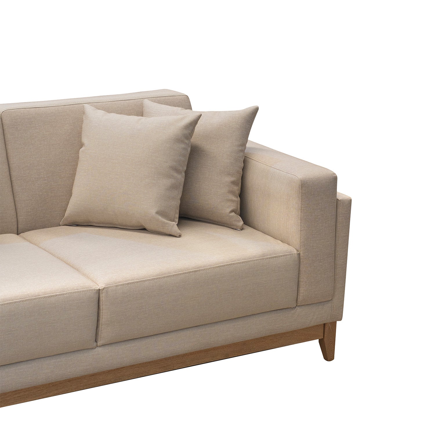 Sofá 2 Puestos Denise Eurolino Marbella Beige, Natural