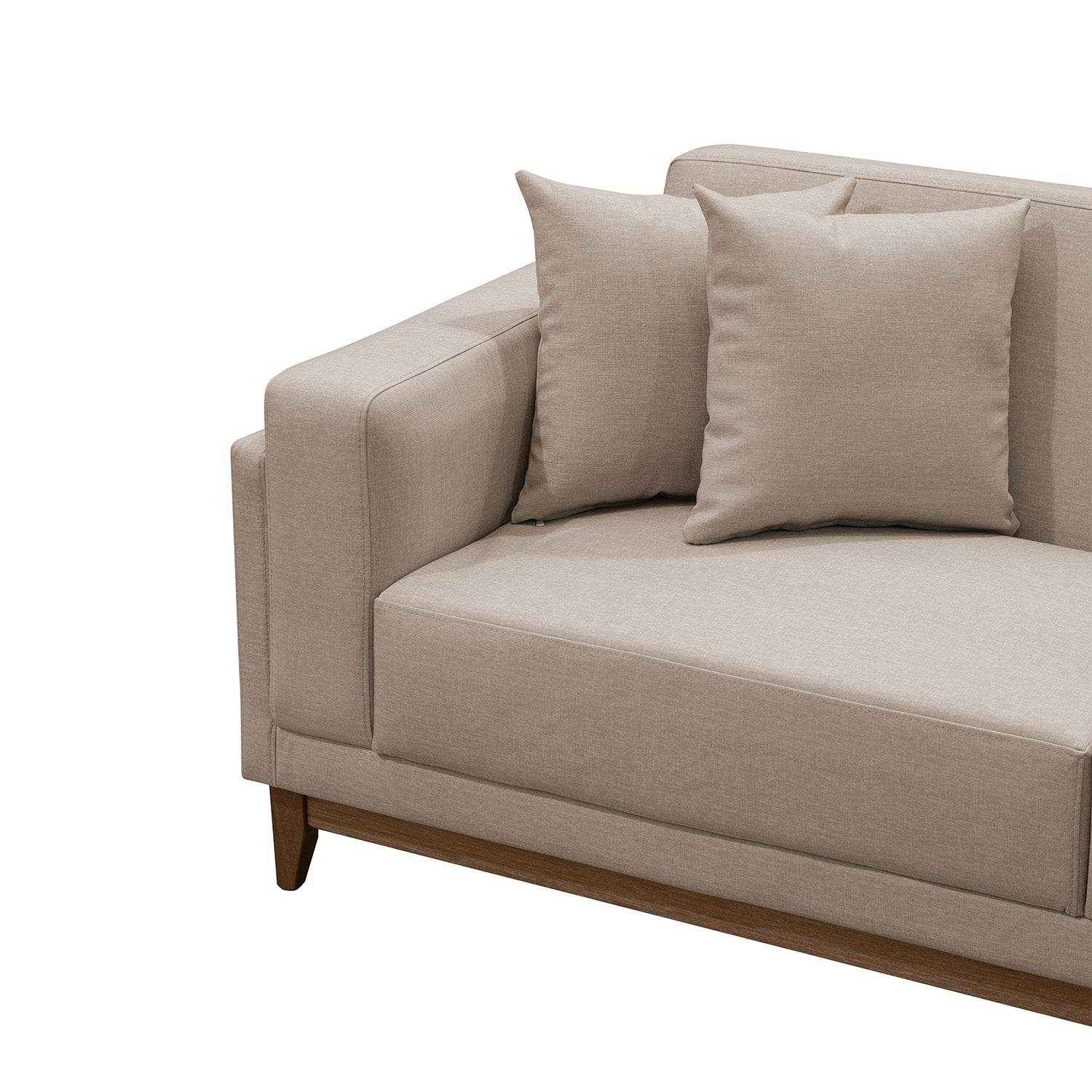 Sofá 3 Puestos Denise Eurolino Marbella Beige, Natural