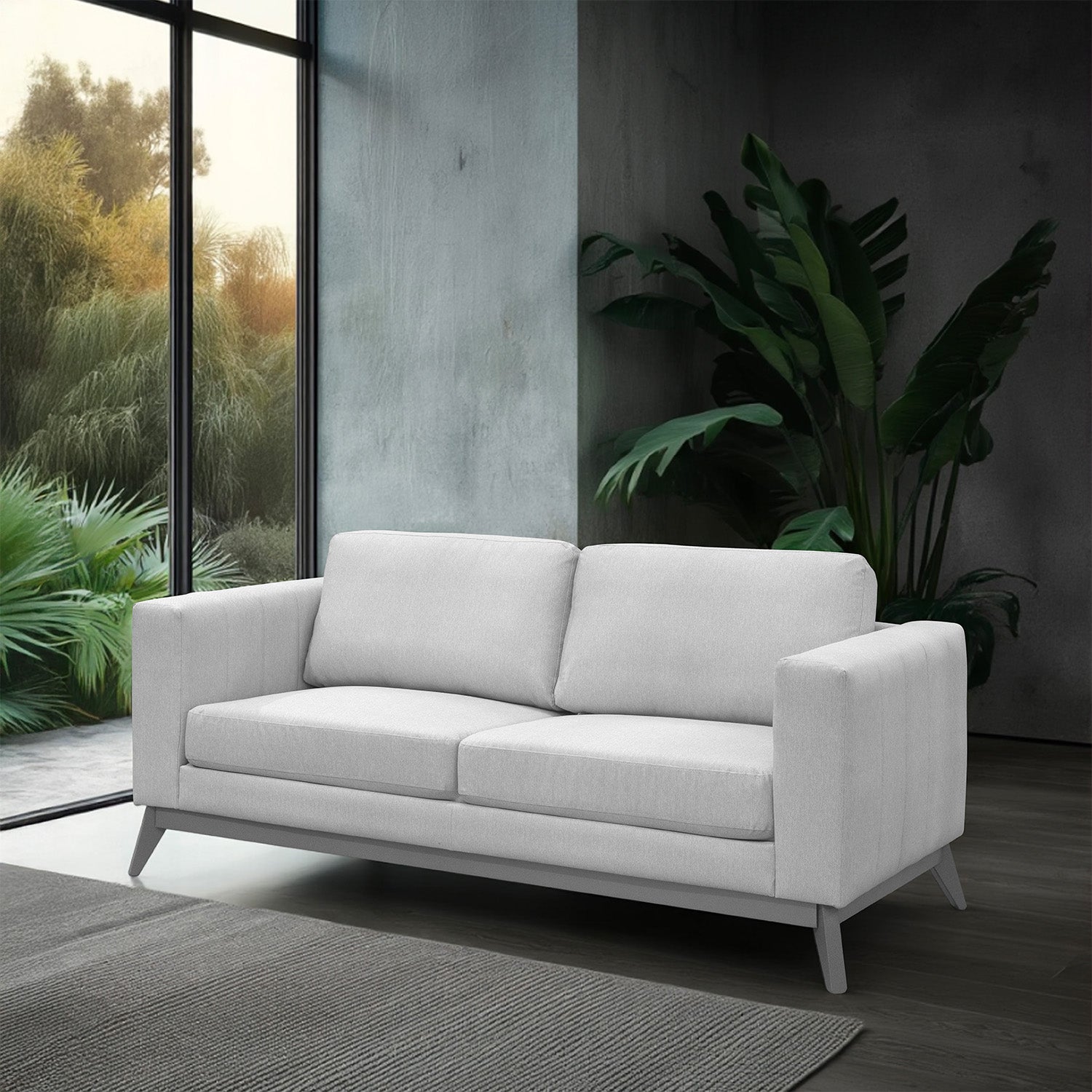 Sofá 3 Puestos Line Eurolino Gaira Plata 200CM