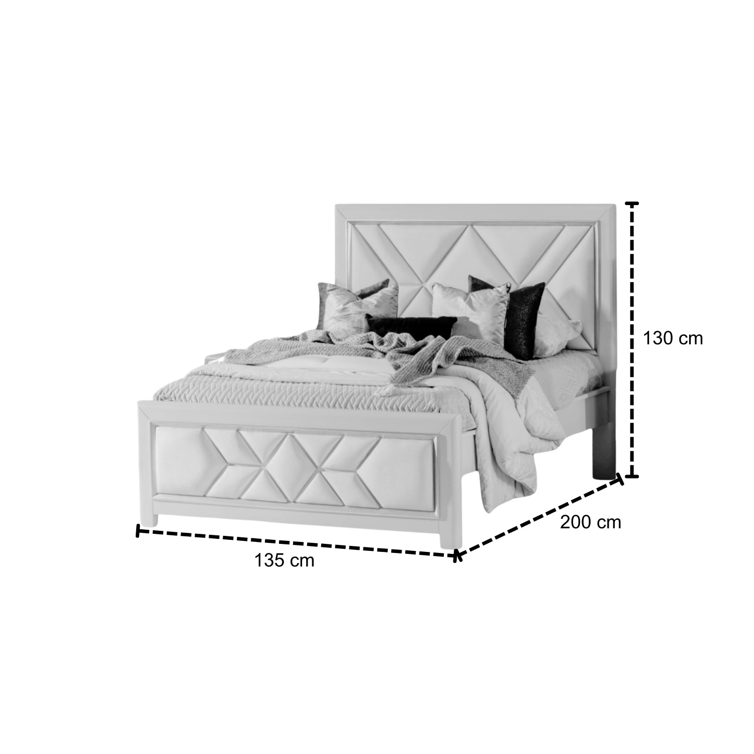 Cama Semi Doble Marriot Greige, Champaña