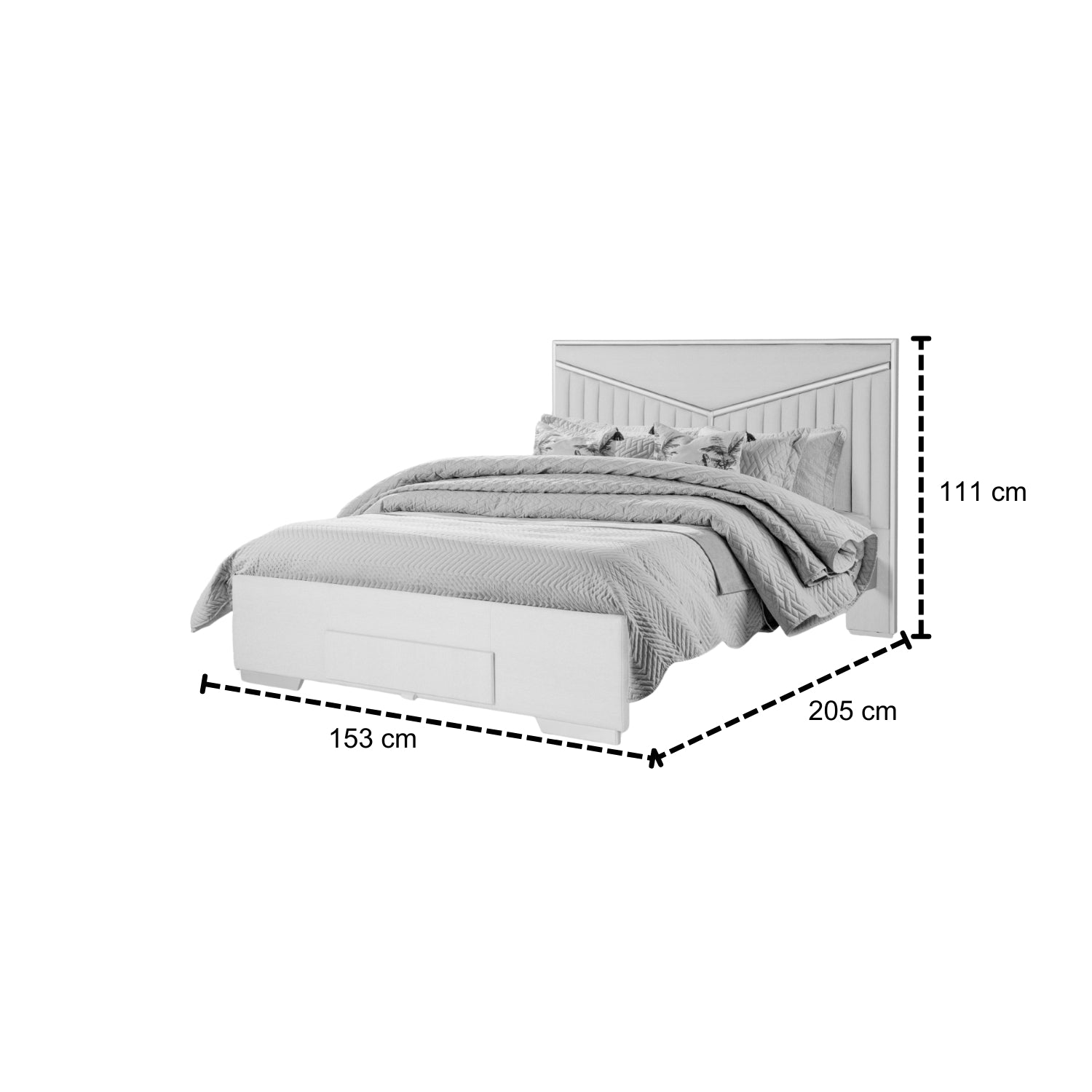 Cama Doble Versalles Eurolino Beige, Champaña
