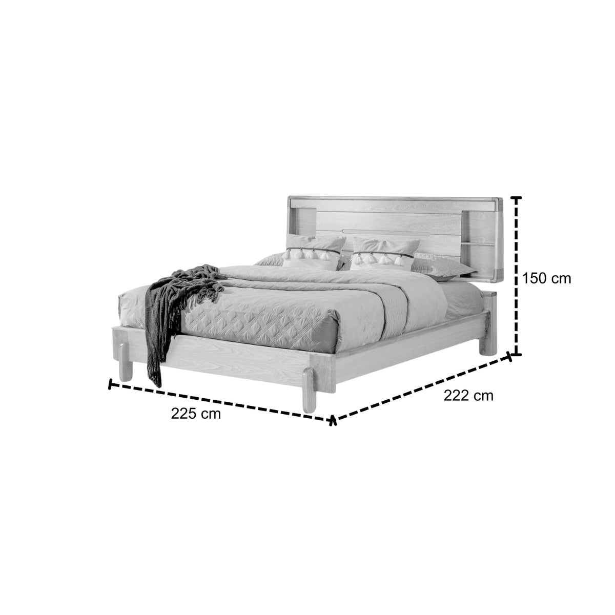 Combo Cama Semidoble Dublin Natural + Colchon Elite