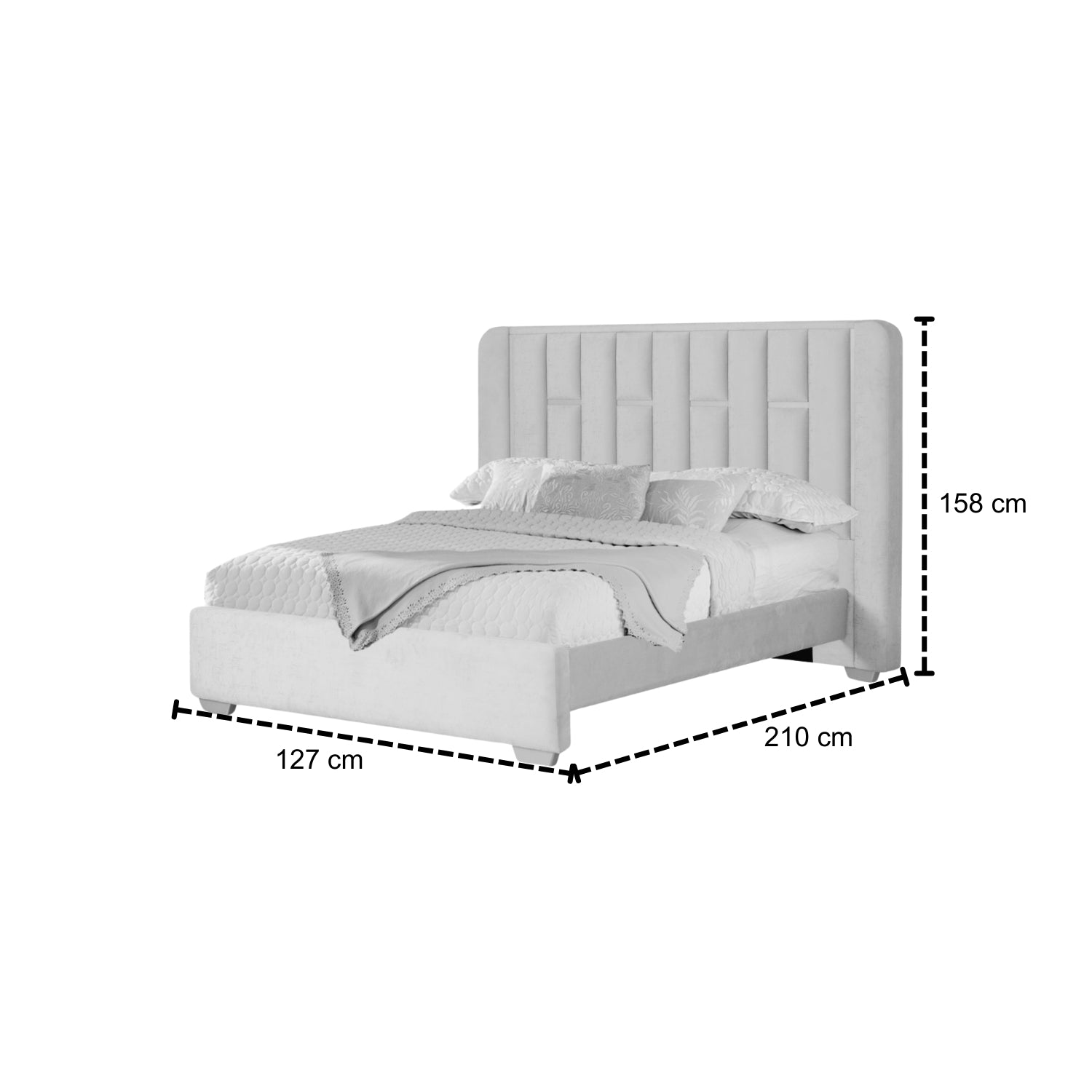 Cama Semi Doble Sevilla Crudo, Champaña