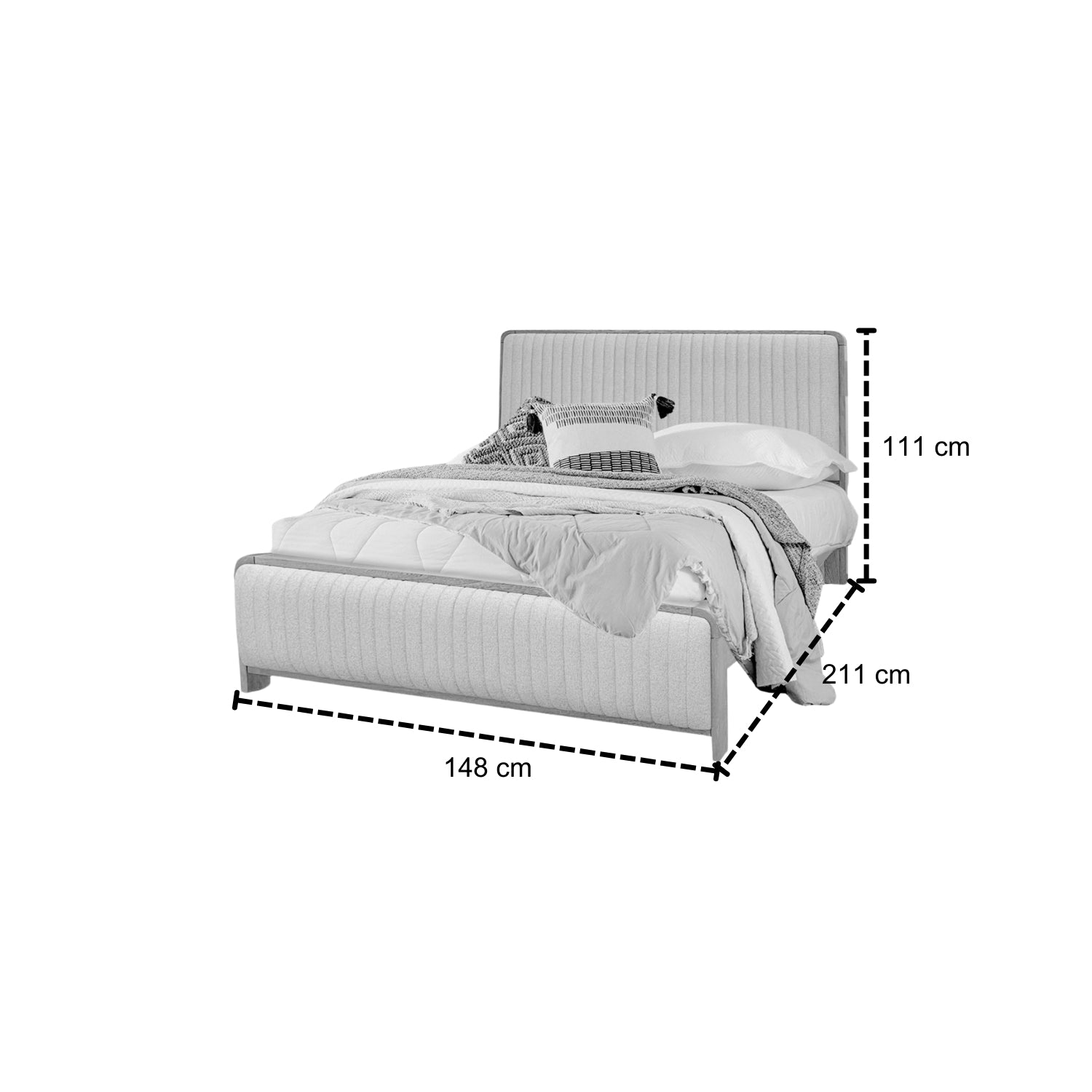 Combo Cama Doble Celeste Beige, Natural + Colchón Siesta Orthopedic