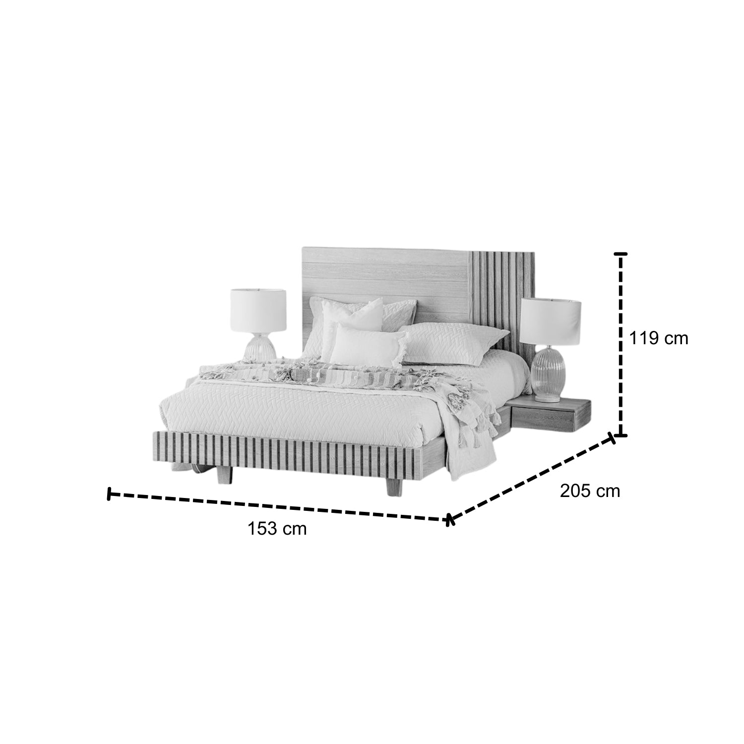 Cama Doble Denzel Natural