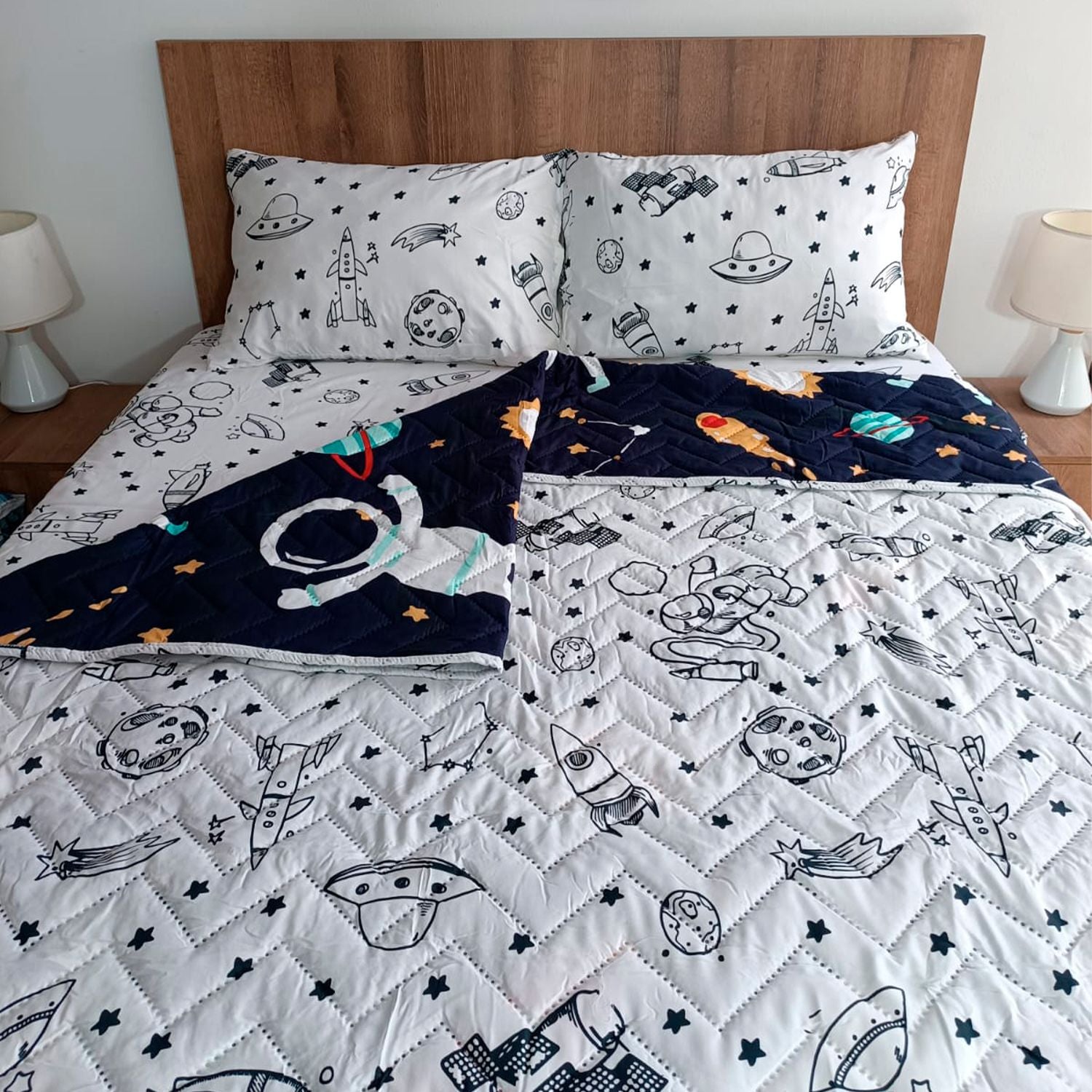 Edredon Sencillo Astronauta Combo J-Cama