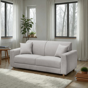 Sofá 2 Puestos Malibu Velvet Chalet Taupe, Natural