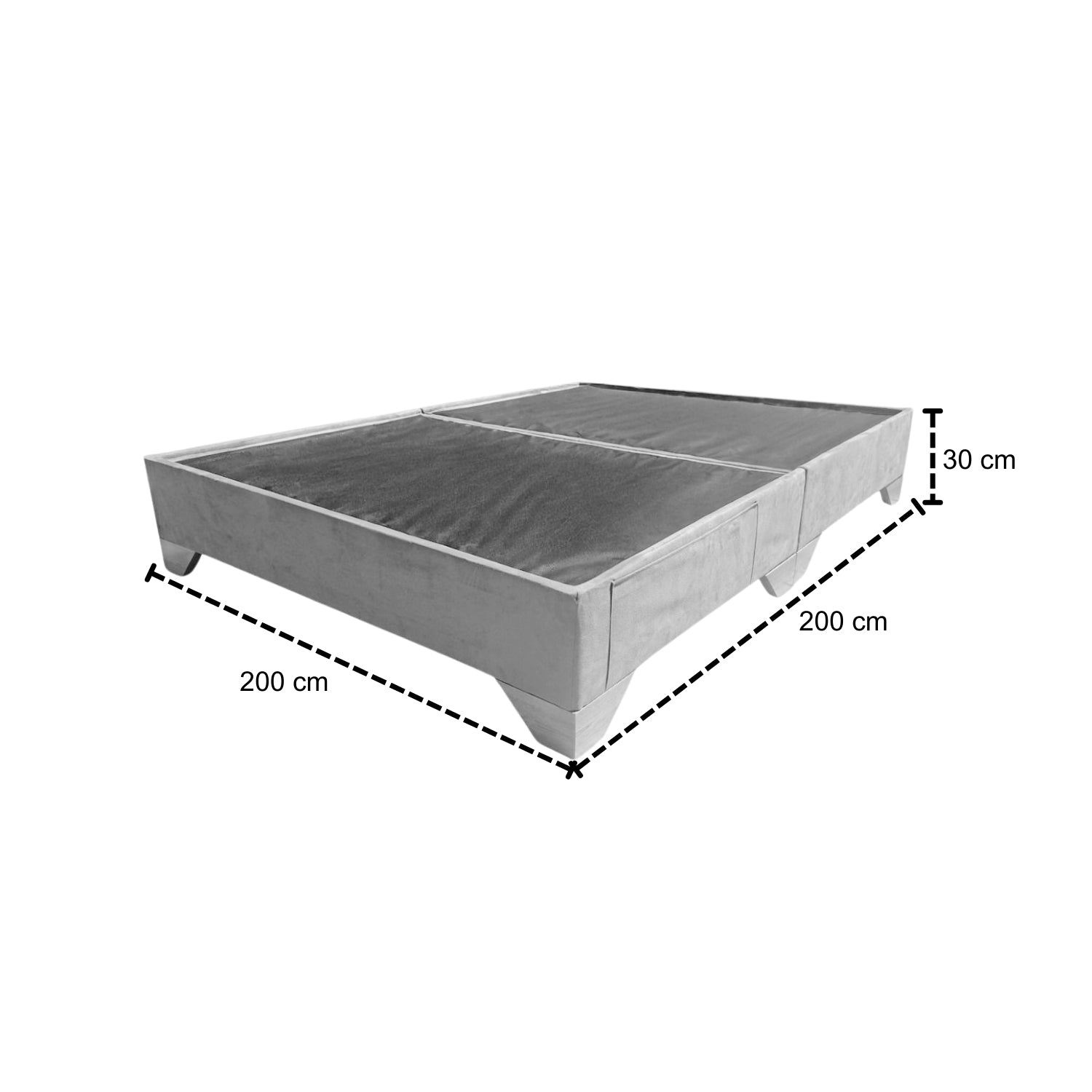 Base Cama King Dalton Gris Par