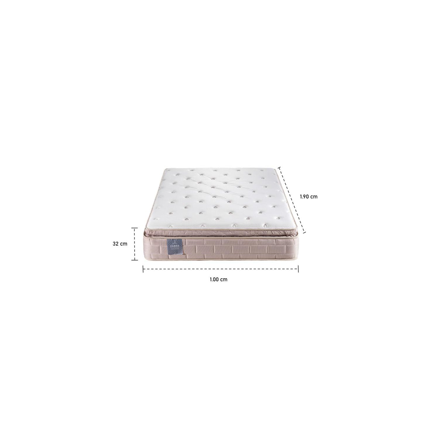 Colchón Sencillo Aurora Pillow Top + Gratis Cama Beige