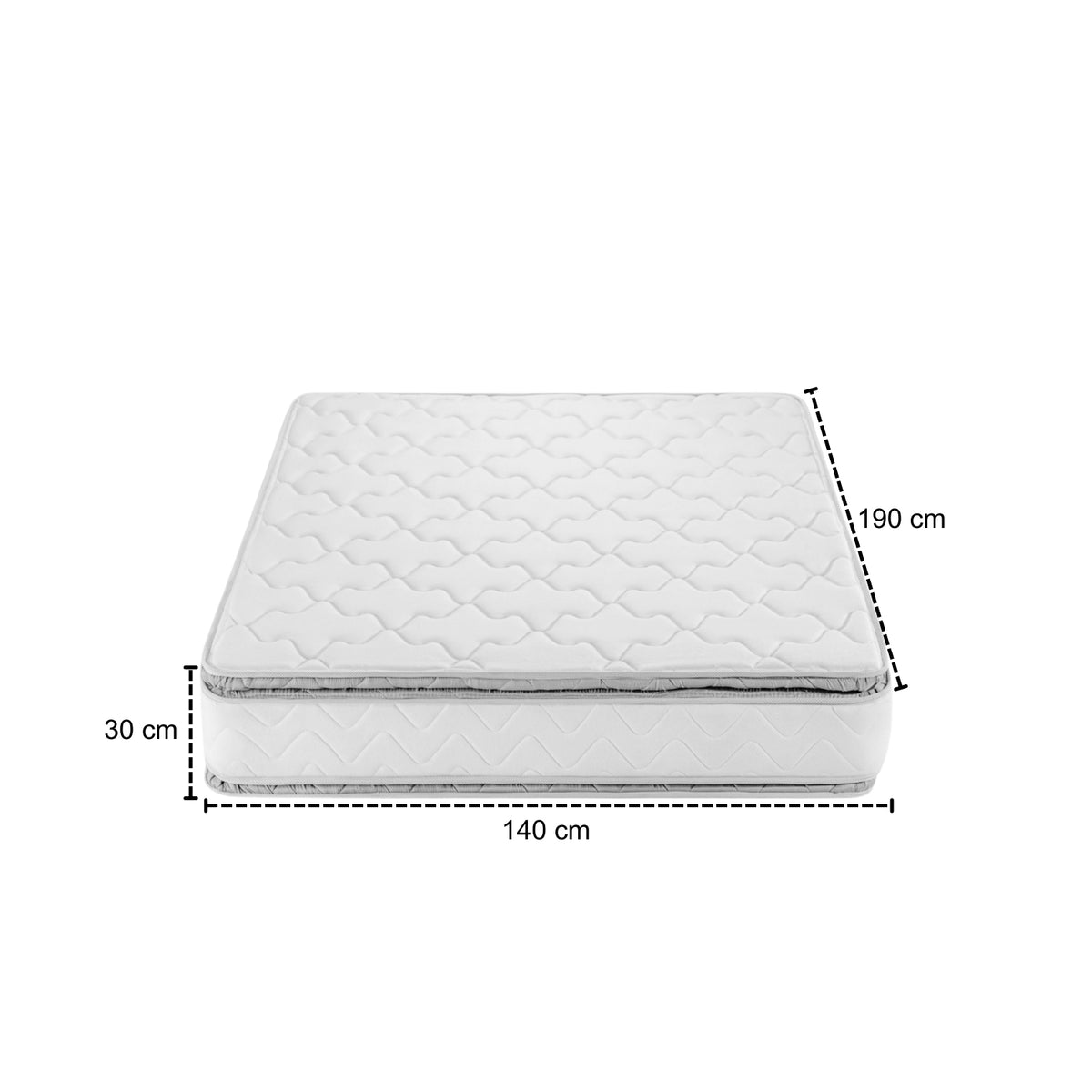Colchon 140X190X30 Valencia Doble Pillow Top (Garantia 7 Años)