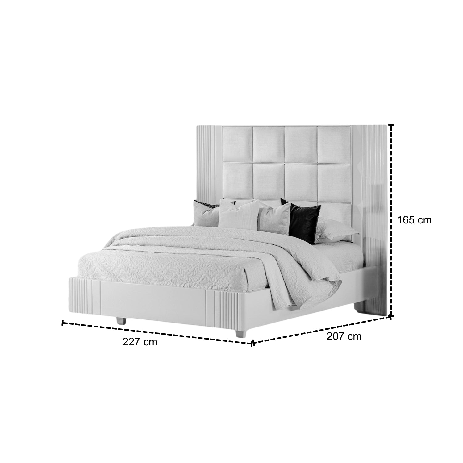 Cama King Monarca Greige, Champaña