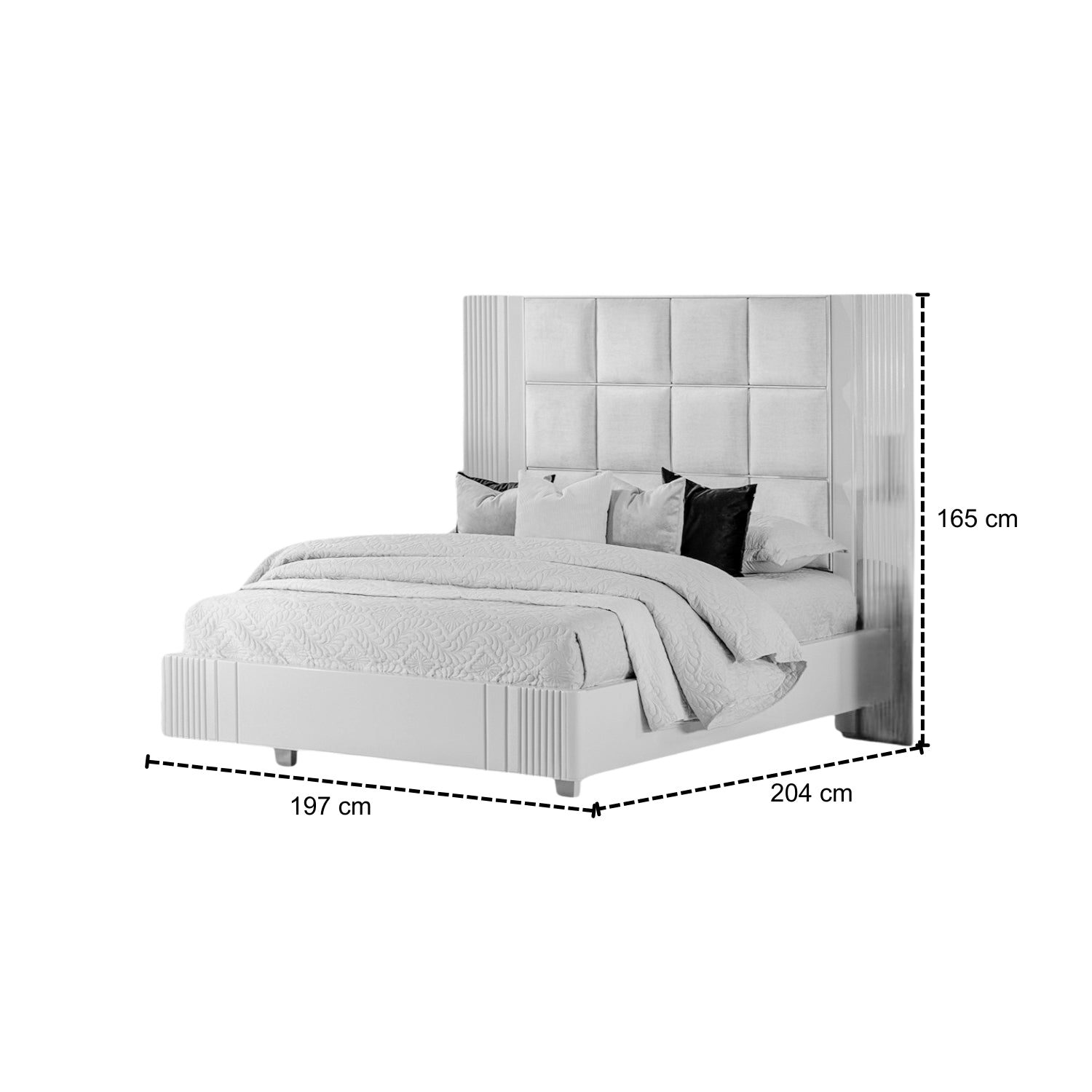 Cama Queen Monarca Greige, Champaña