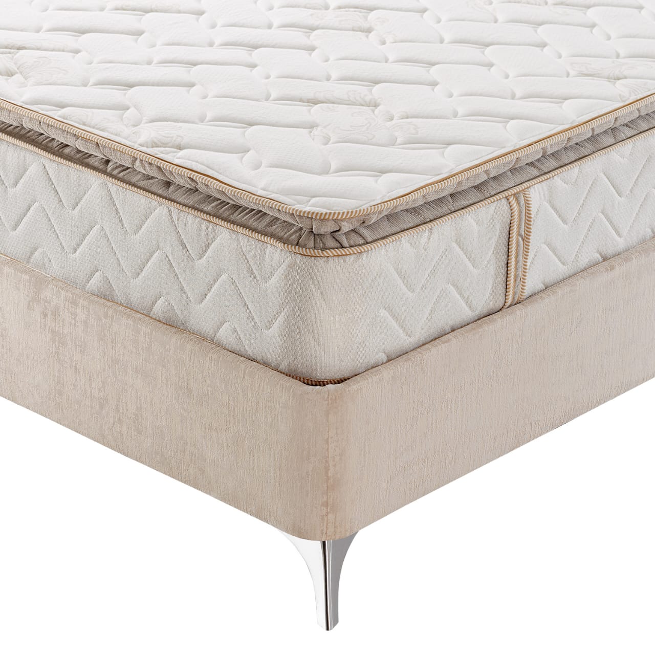 Colchón Semi Doble Olimpo Beige Ortopédico Zabra (Garantía 20 años)