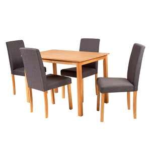 Comedor 4 Puestos Axel Gris Plata, Natural