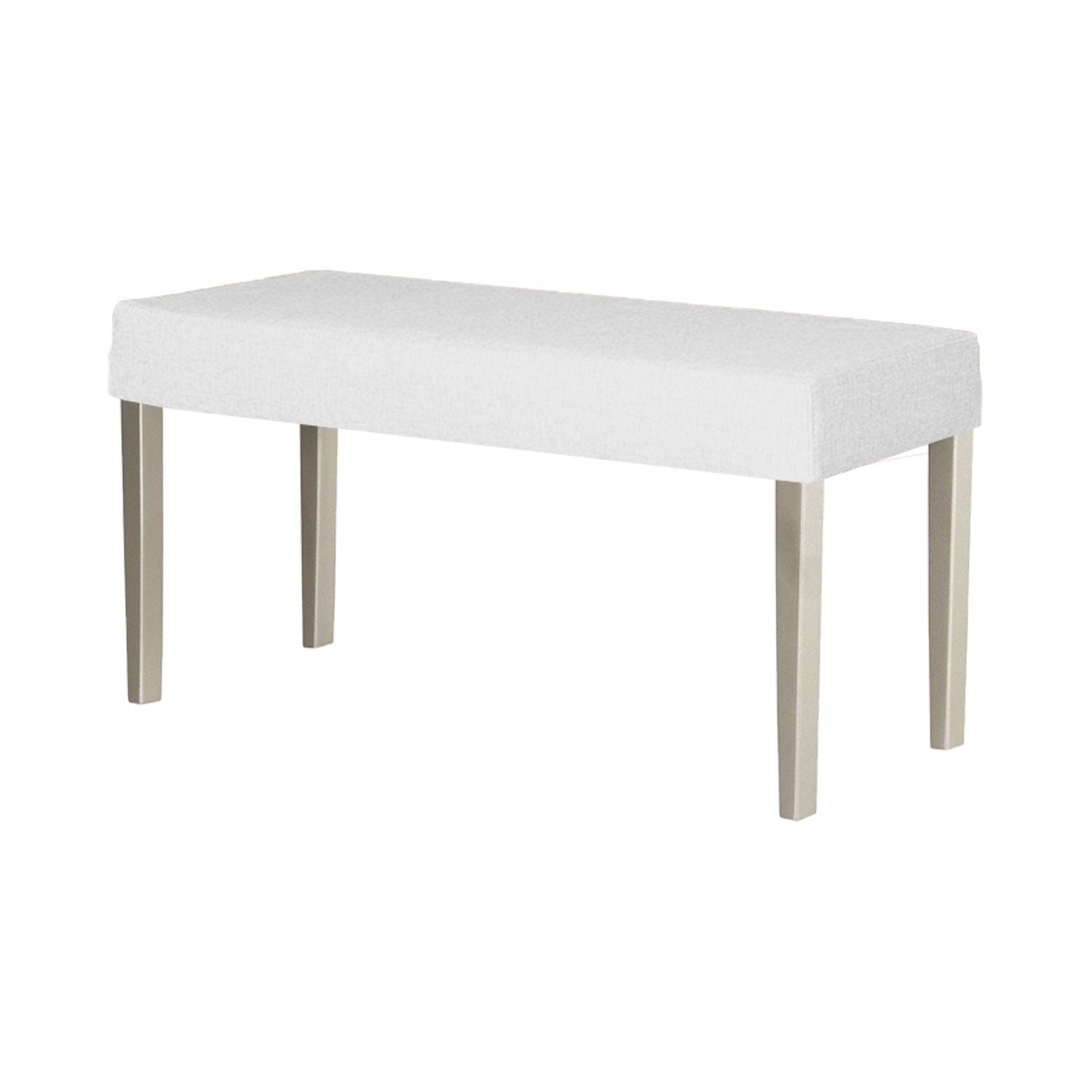 Comedor 6 Puestos Line Eurolino Blanco, Champaña 4 Sillas + Butaca