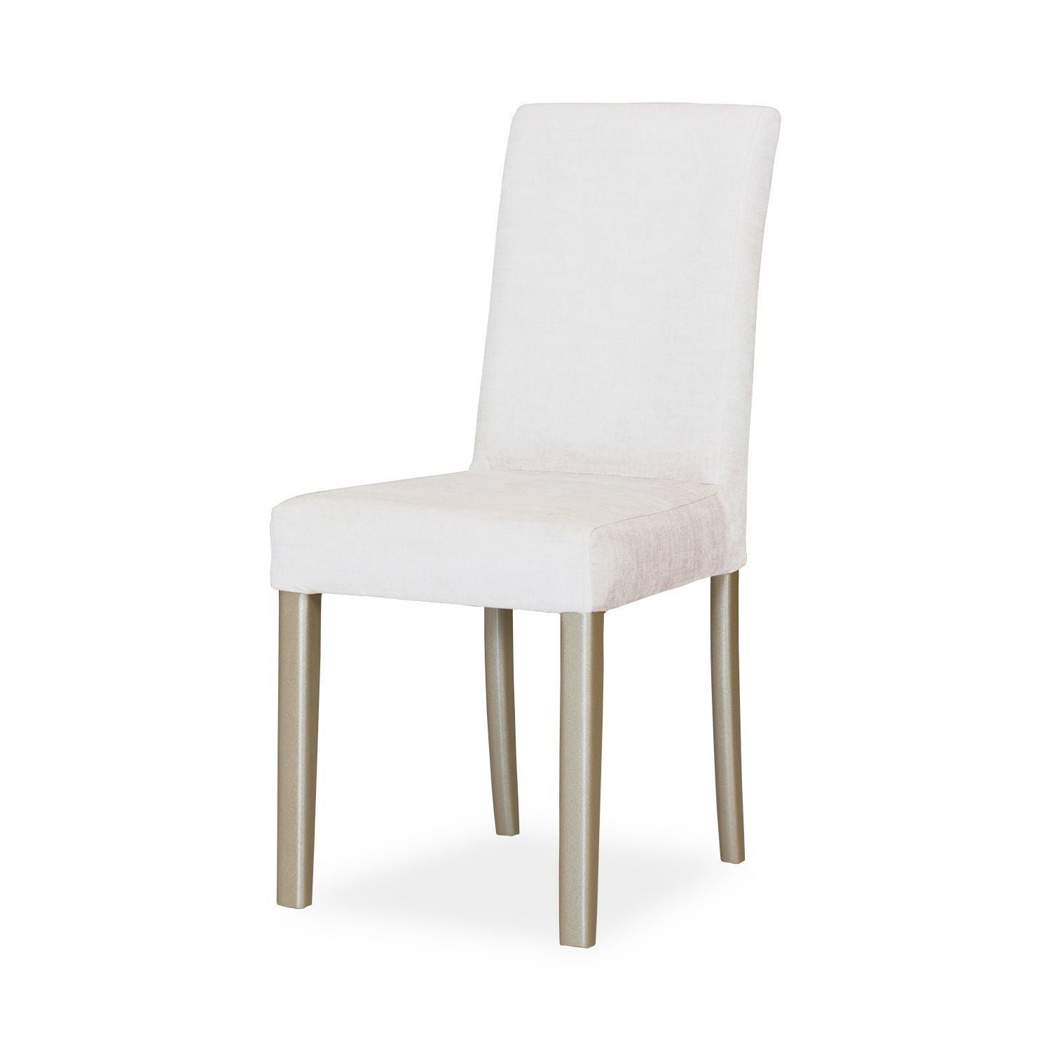 Comedor 6 Puestos Line Eurolino Blanco, Champaña 4 Sillas + Butaca