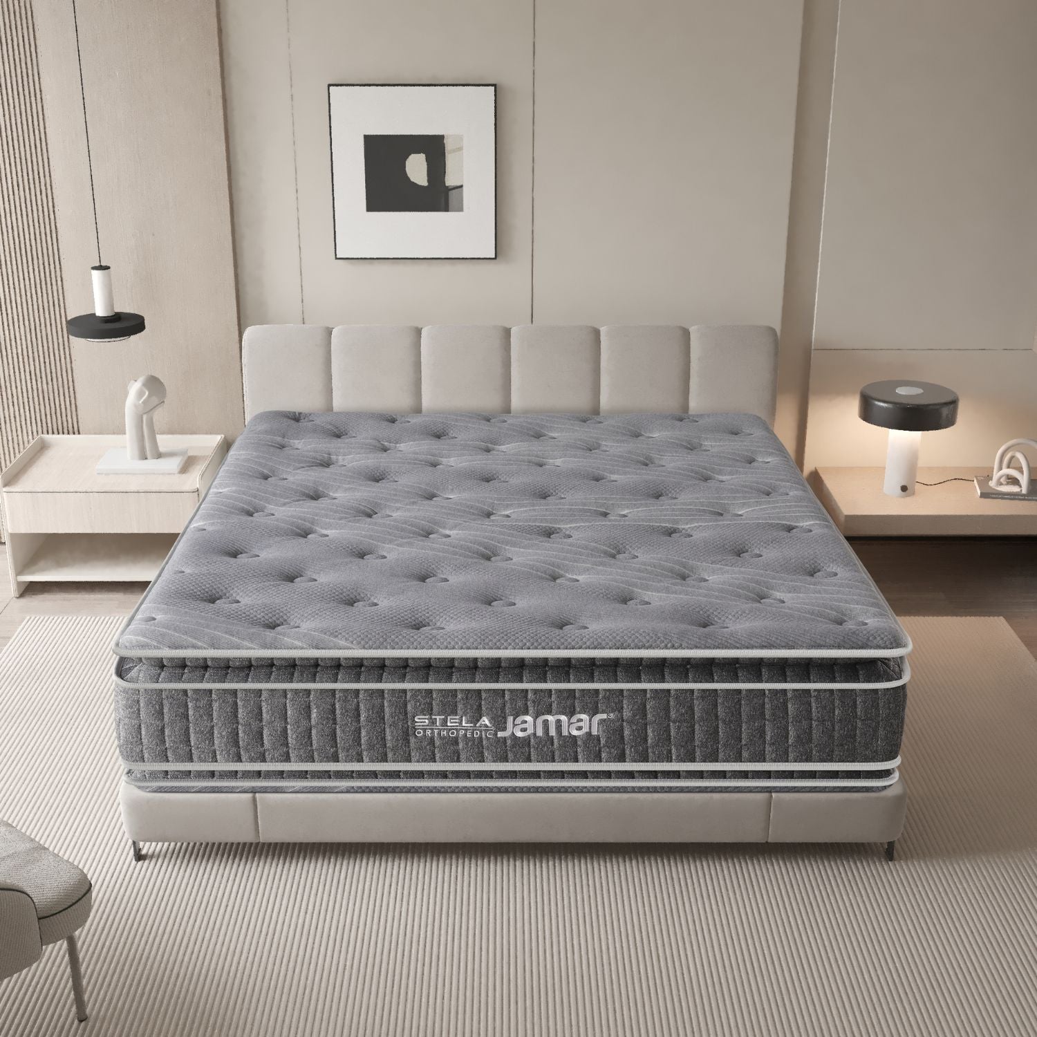 Colchón King Stela Doble Pillow Top (Garantía 9 años)