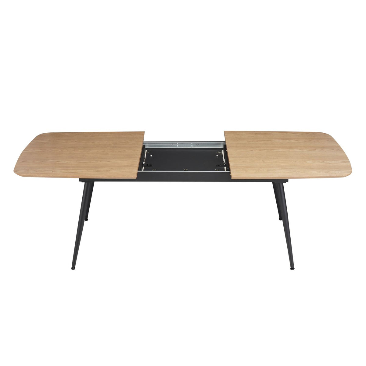 Mesa Comedor 6 Puestos Utah Negra Extensible