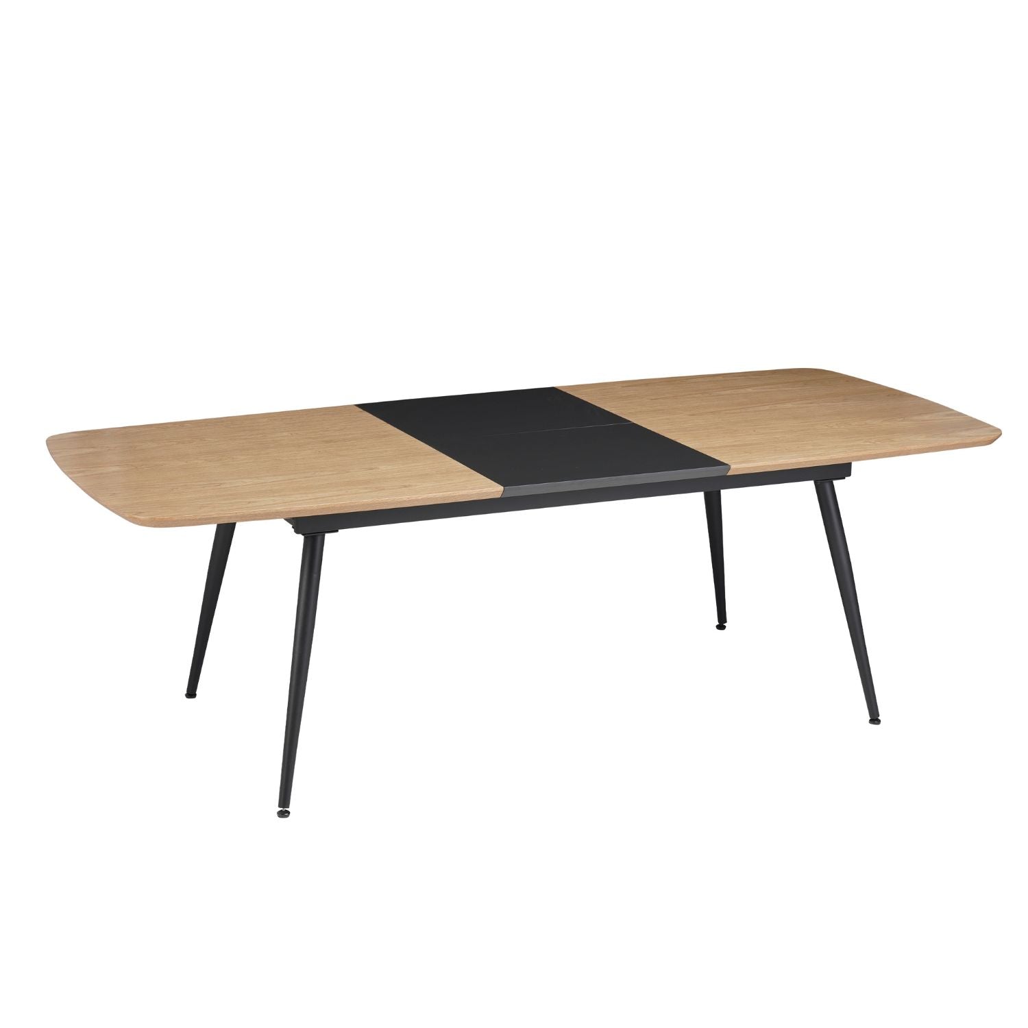 Mesa Comedor 6 Puestos Utah Negra Extensible