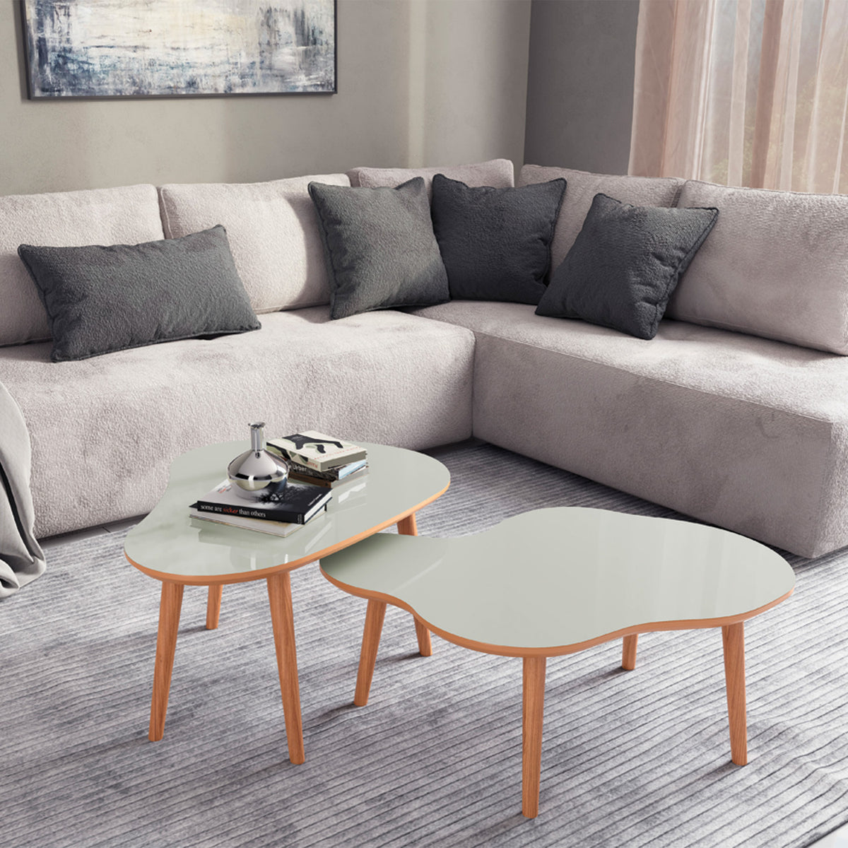 Mesa De Centro Liz 79X42X59 Off White, Natural