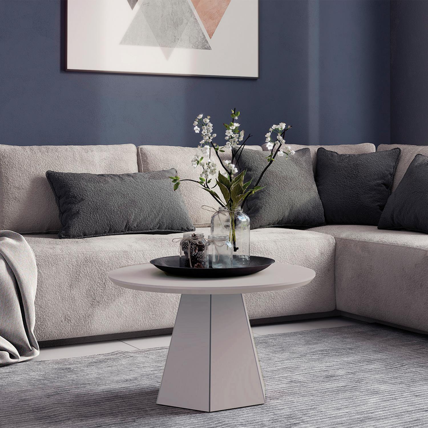Mesa Centro Madeira 70X40 Taupe