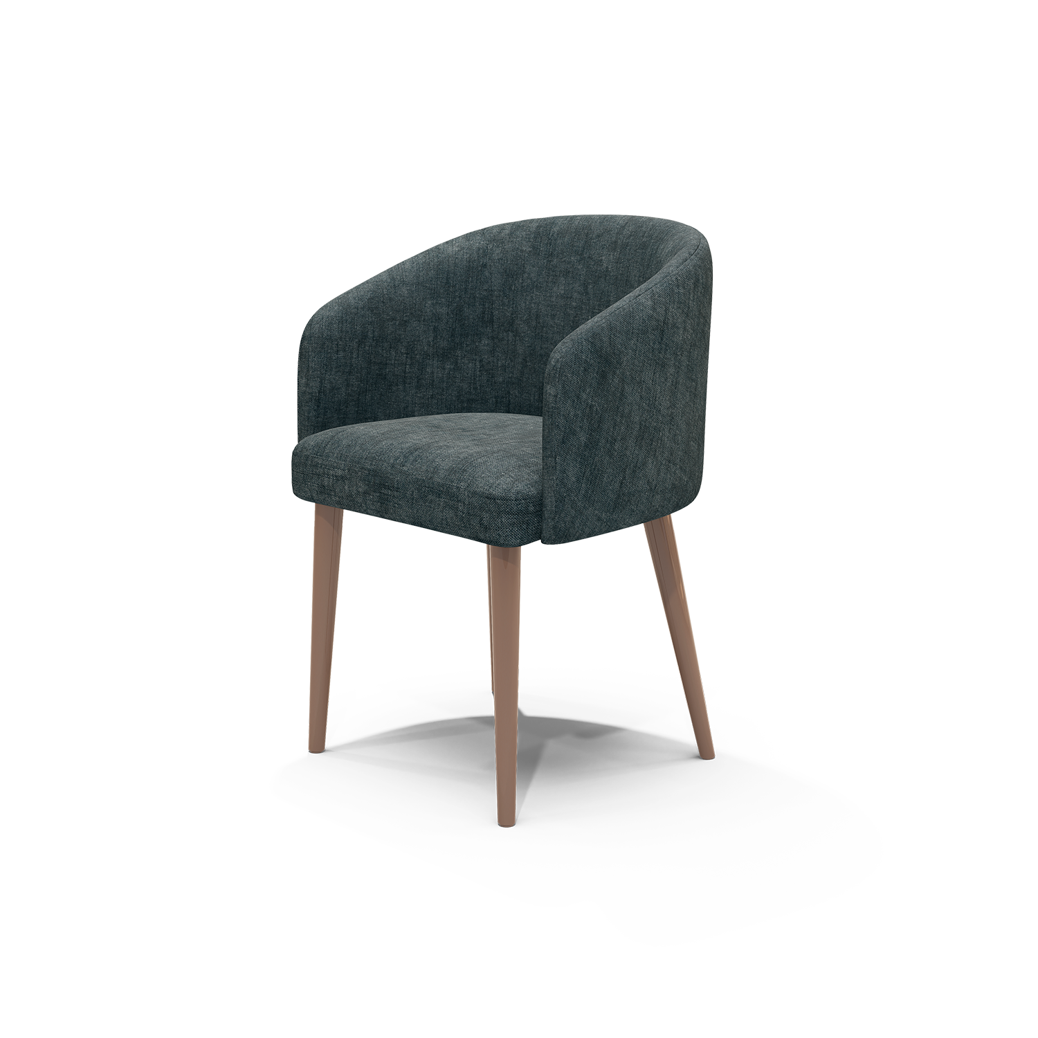 Silla De Comedor Oklam Chenille Koi Indigo, Capuchino