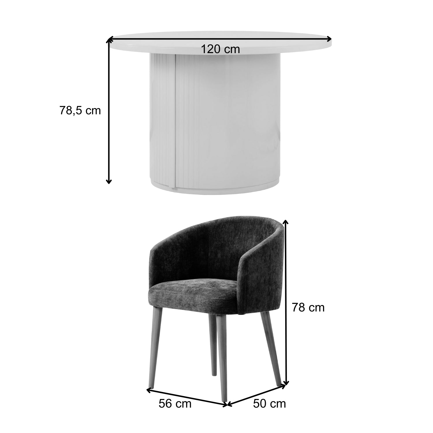 Comedor 4 Puestos Oklam Microfibra Touch Almendra, Latte