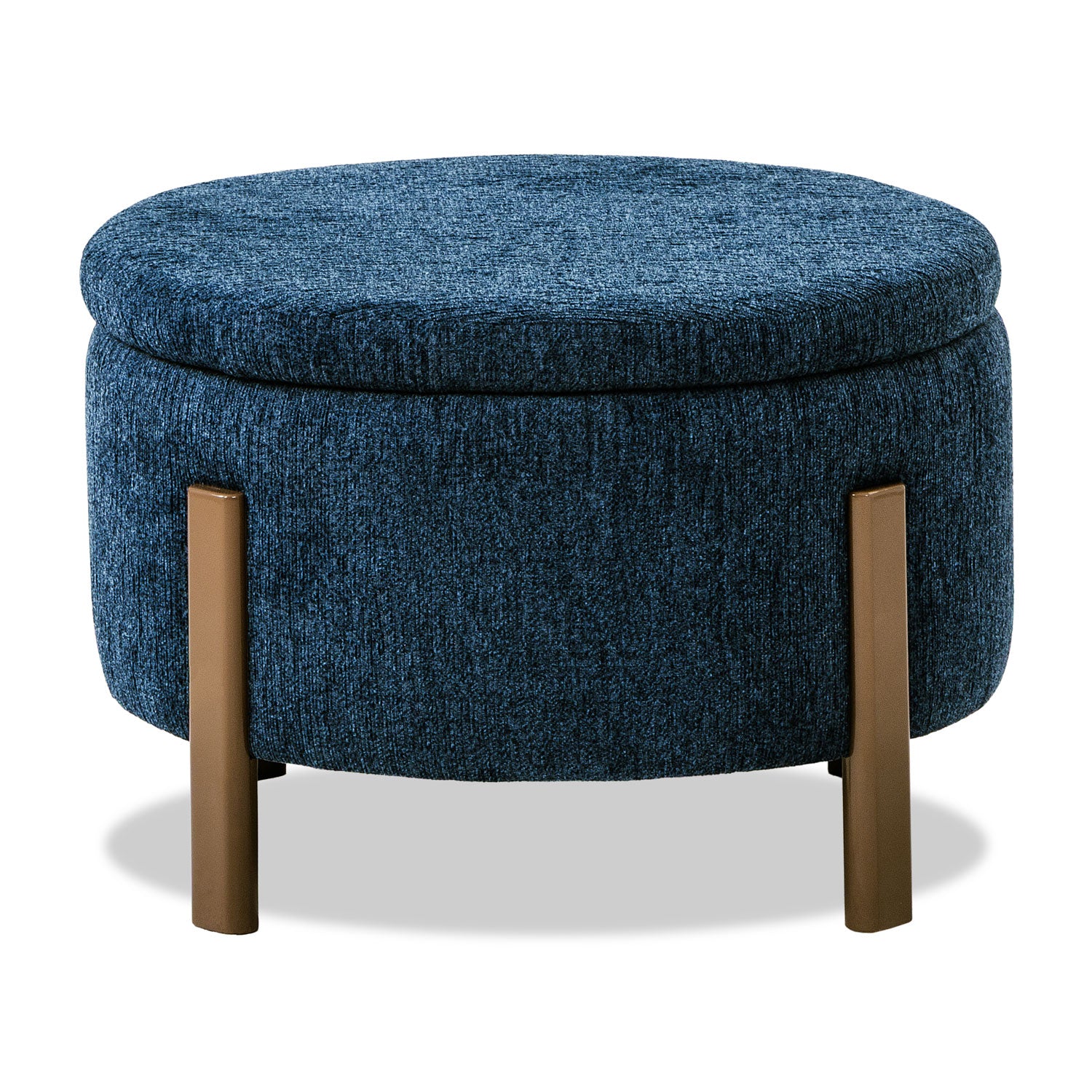 Puff Baúl Sienna 60 Microfibra Dossier Navy, Capuchino