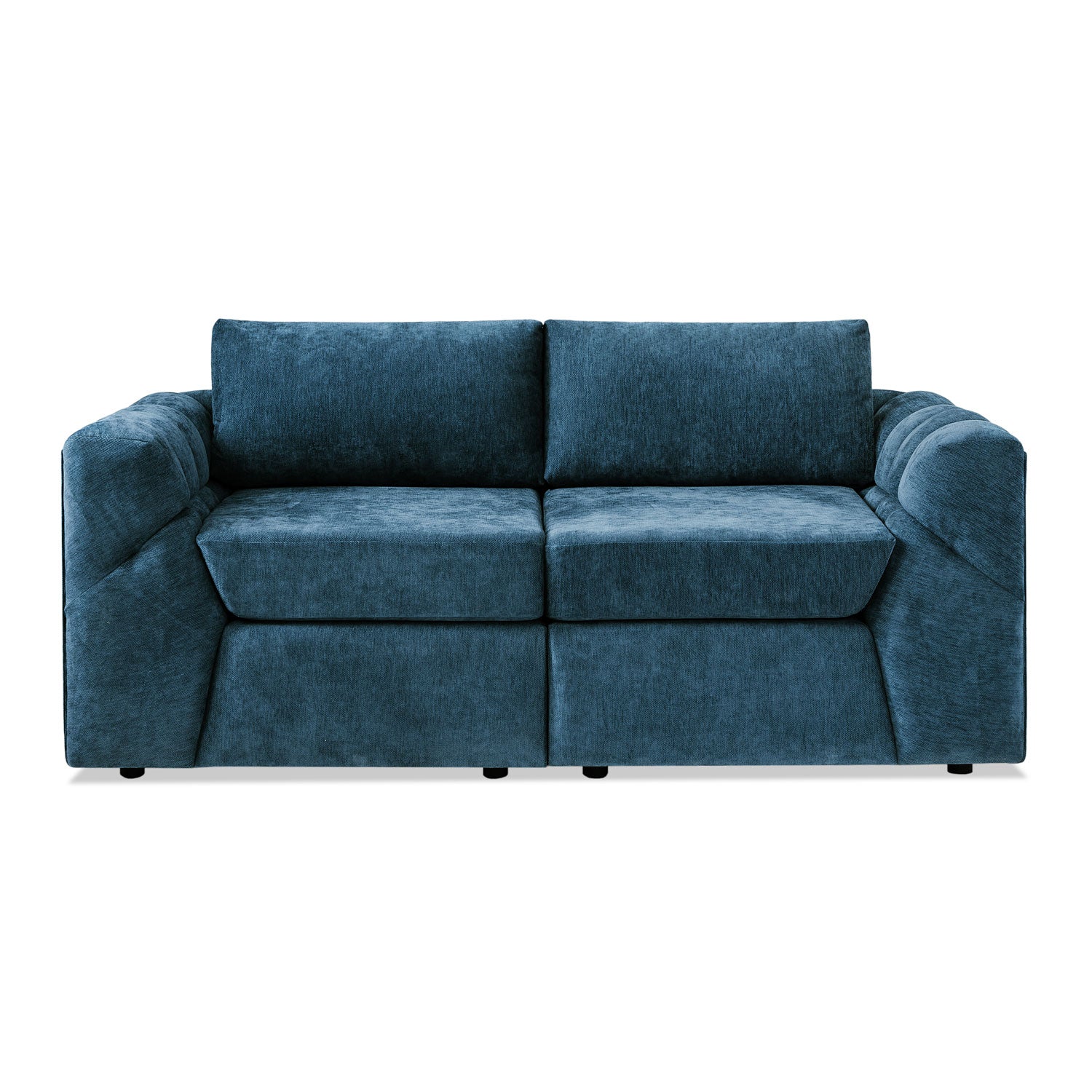 Sofá 2 Puestos Oklam Chenille Koi Indigo
