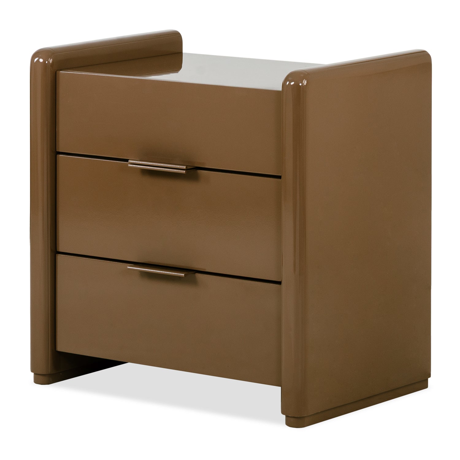 Mesa de Noche Oklam 3 Gavetas, Capuchino