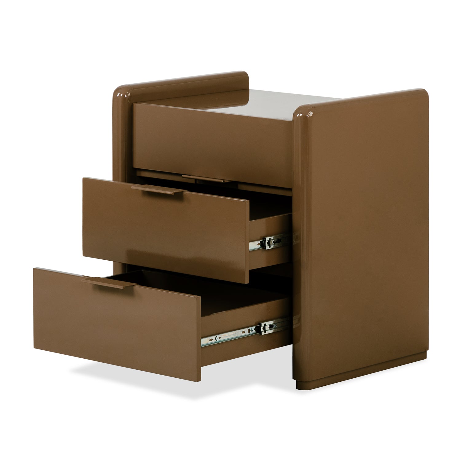 Mesa de Noche Oklam 3 Gavetas, Capuchino