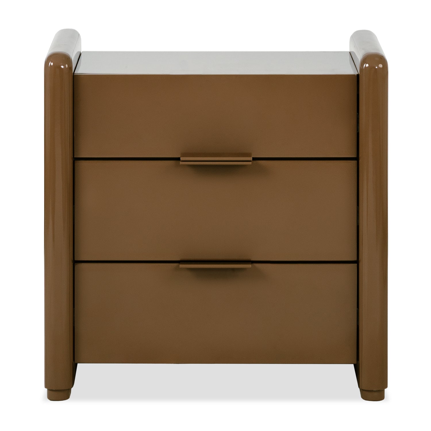 Mesa de Noche Oklam 3 Gavetas, Capuchino