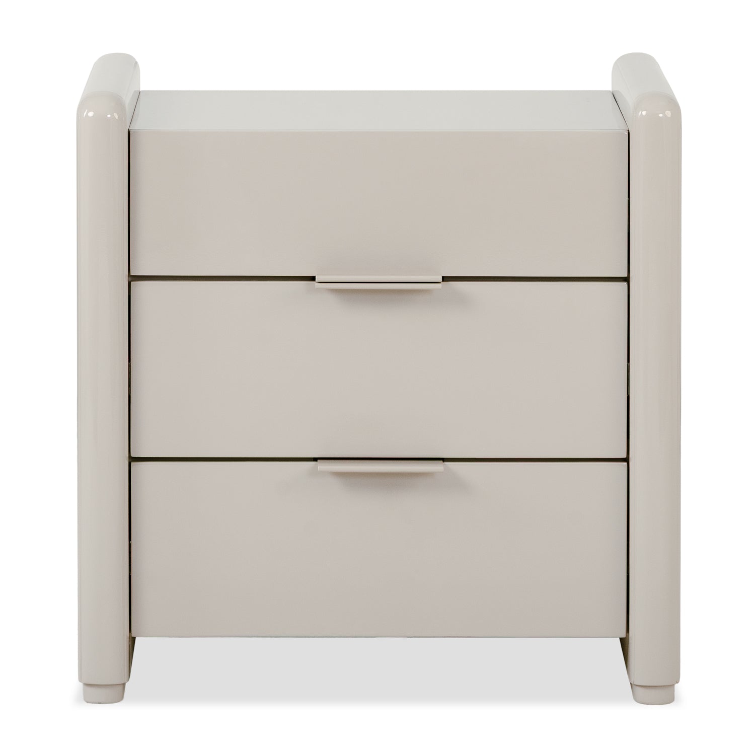 Mesa de Noche Oklam 3 Gavetas, Latte