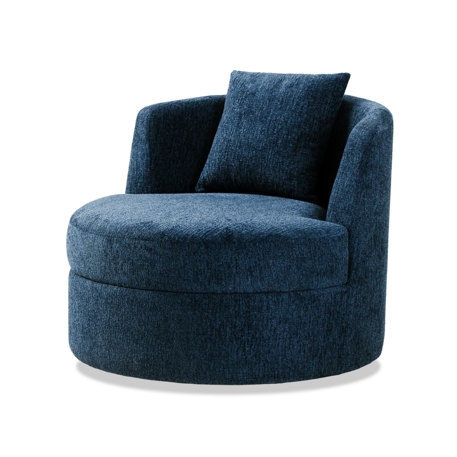 Poltrona Sienna Velvet Microfibra Dossier Navy, Giratoria