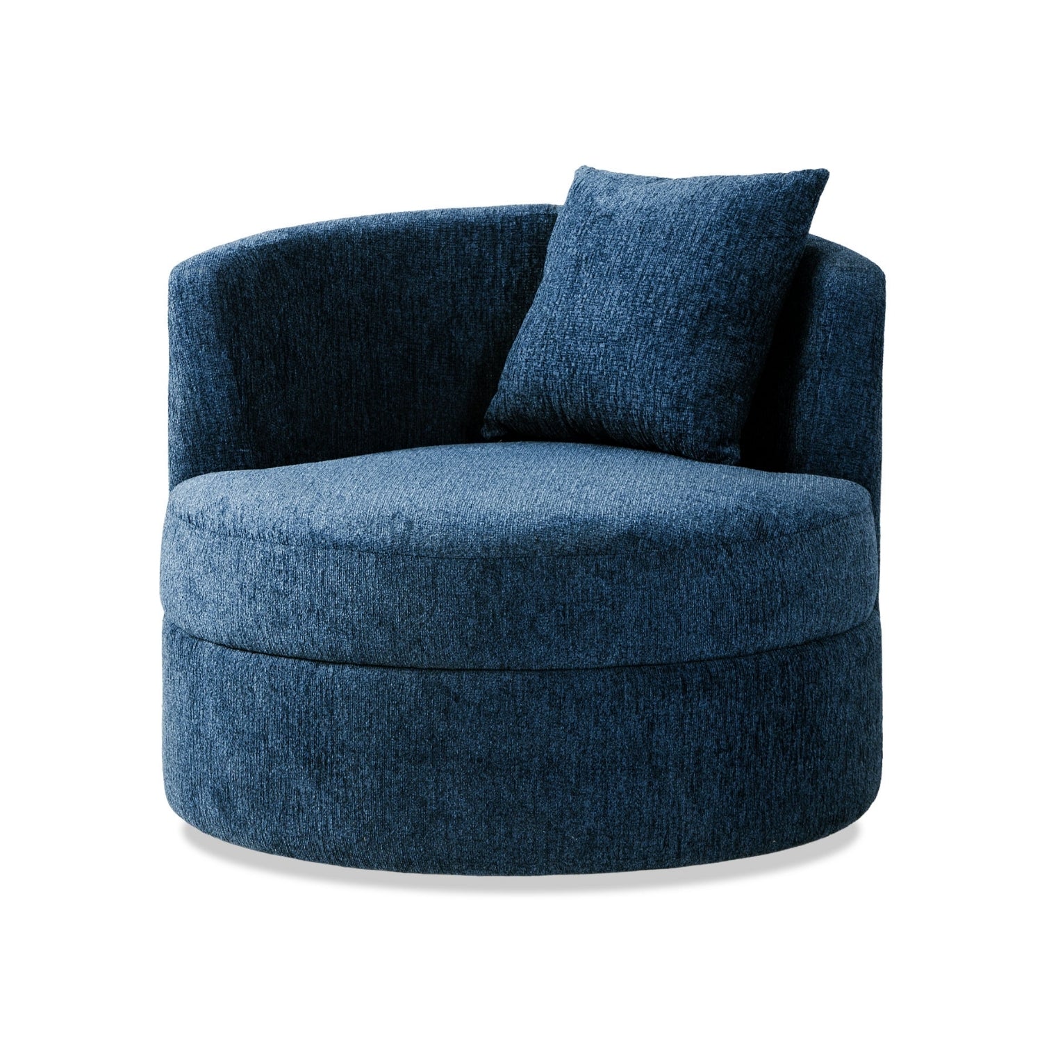 Poltrona Sienna Velvet Microfibra Dossier Navy, Giratoria