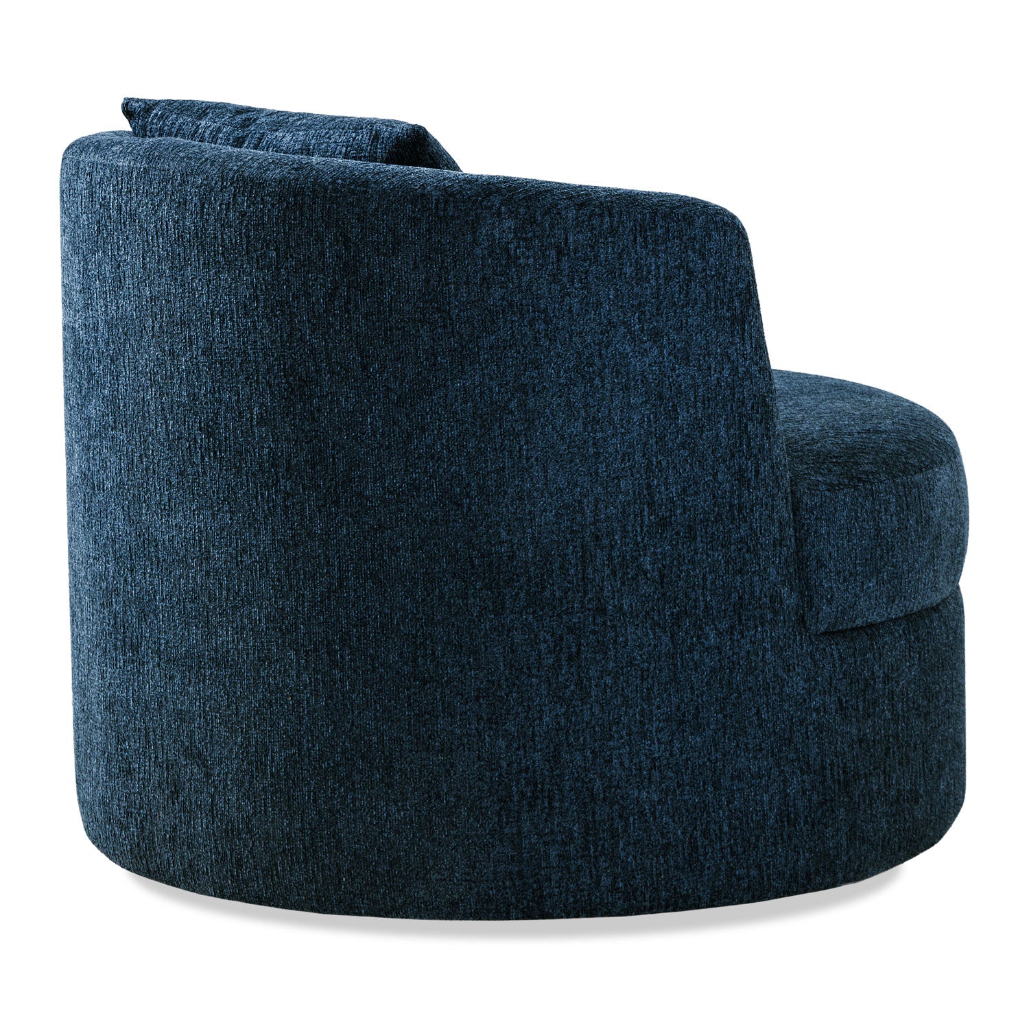 Poltrona Sienna Velvet Microfibra Dossier Navy, Giratoria