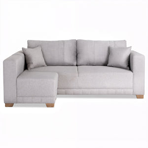 Juego de Sala Andora Lino Icono Taupe, Natural