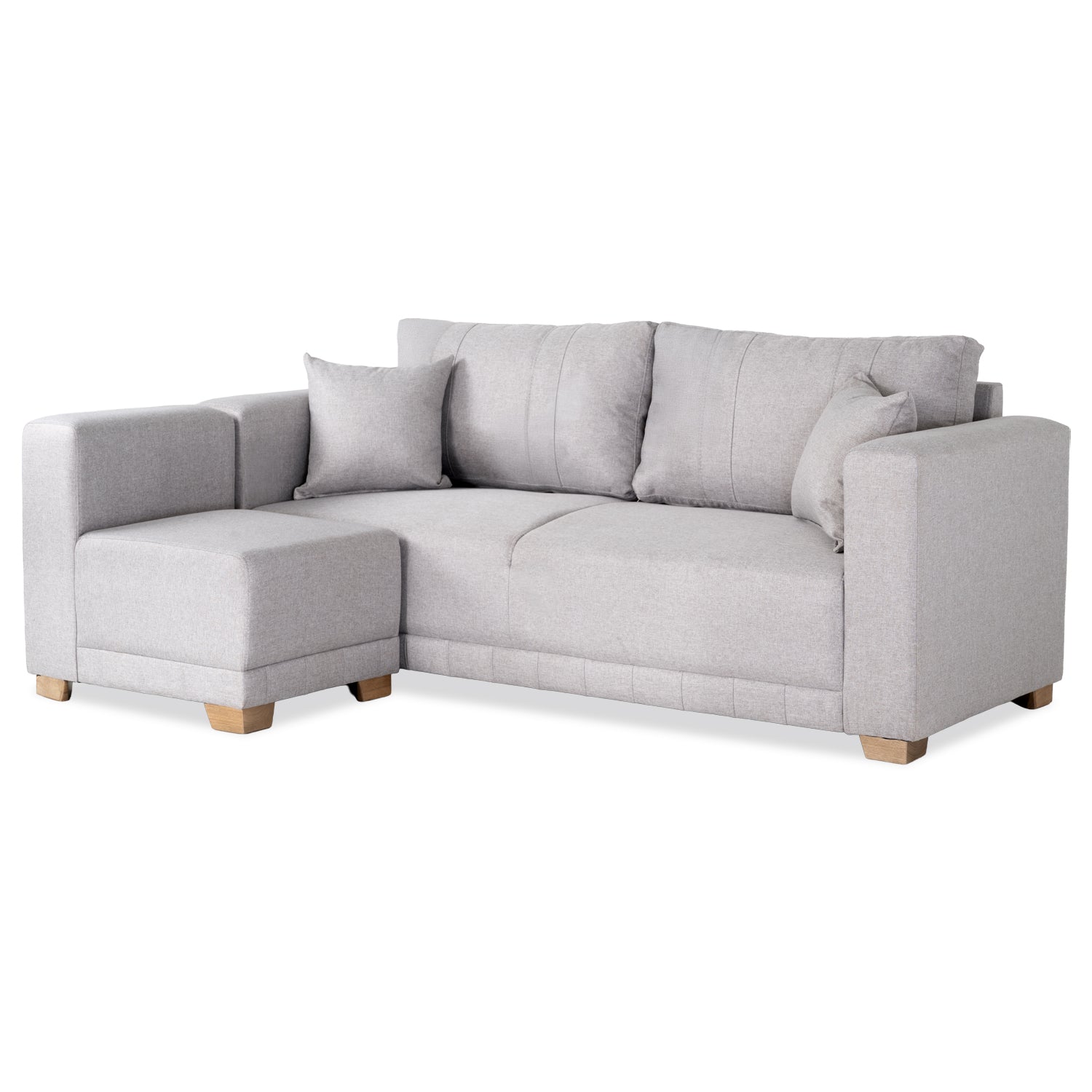 Juego de Sala Andora Lino Icono Taupe, Natural