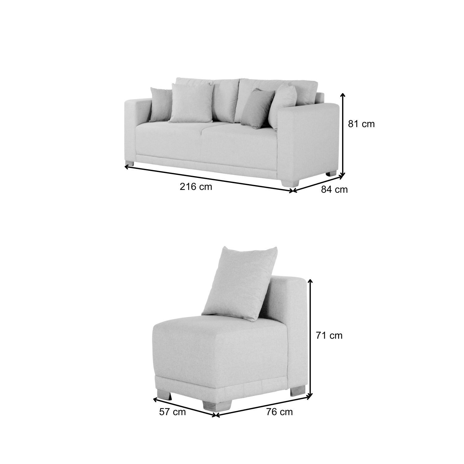 Juego de Sala Andora Icono Almendra