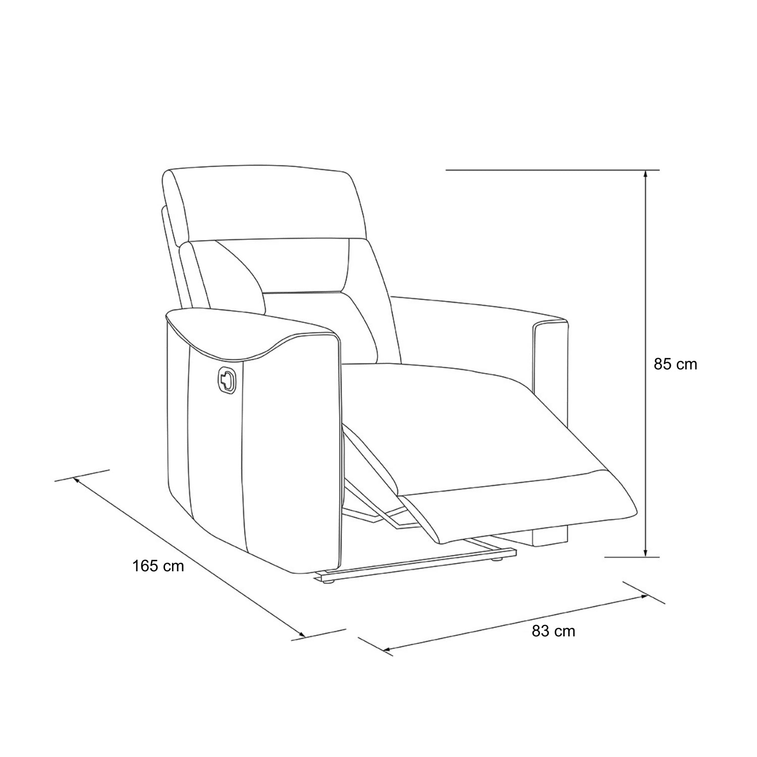 Silla Reclinable Cerati Plomo