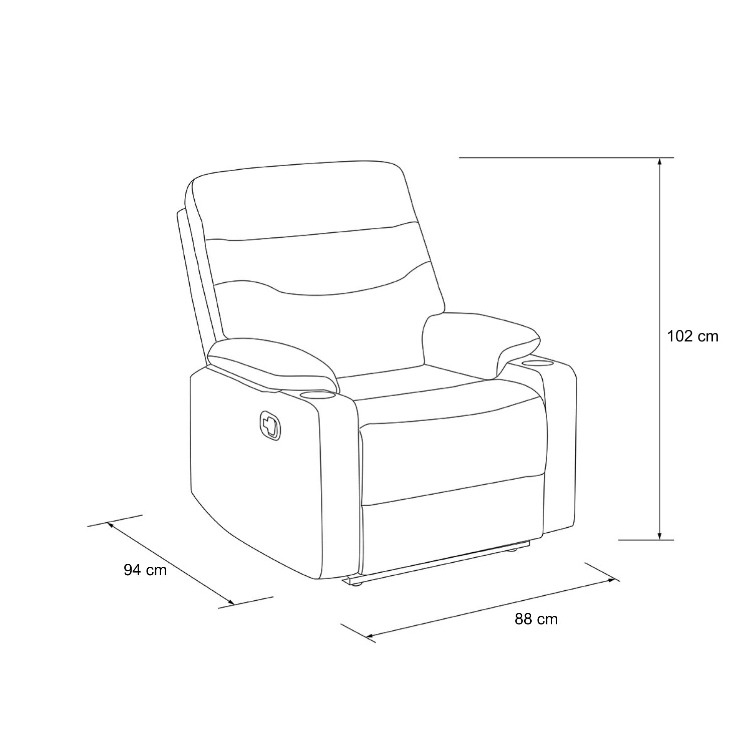 Silla Reclinable Ari Plata
