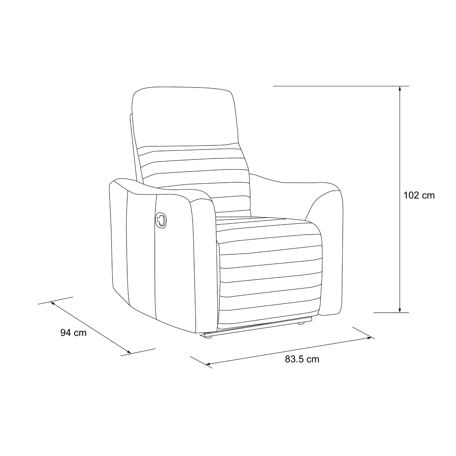 Silla Reclinable Bruno Plata