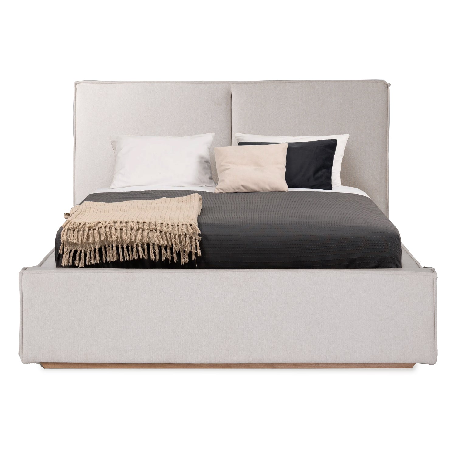 Cama Queen Tanner Lino Beige