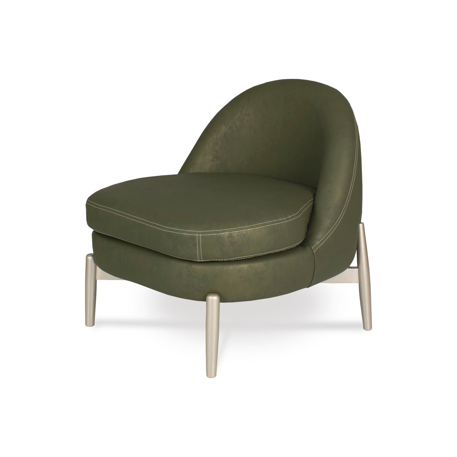 Poltrona Venecia Eurocuero Hyggen Verde, Champaña