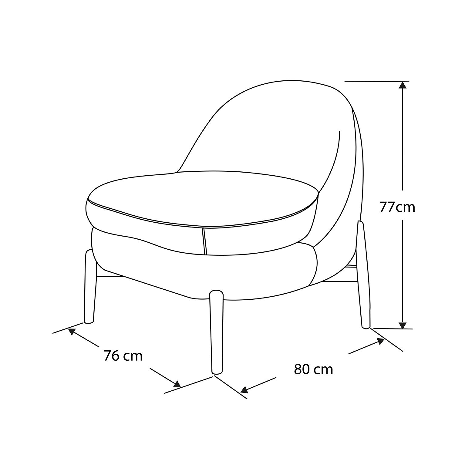 Poltrona Venecia Eurocuero Hyggen Verde, Champaña