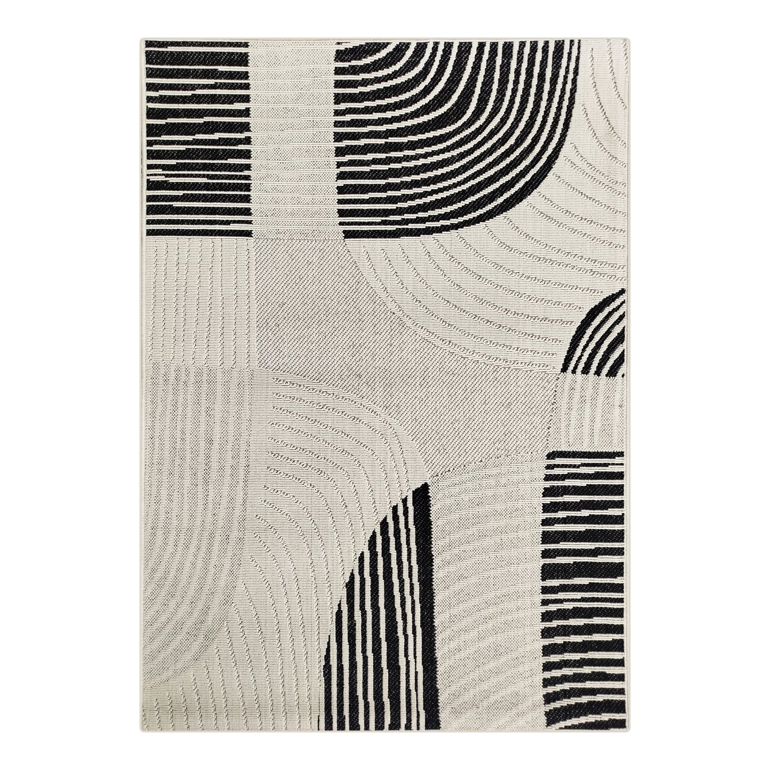 Alfombra 120X170 Verona Blanco Negro